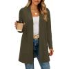 imageBTFBM Long Cardigans for Women Trendy Pockets Spring Clothes 2026 Casual Open Front Lightweight Shawl CardiganArmy Green