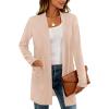 imageBTFBM Long Cardigans for Women Trendy Pockets Spring Clothes 2026 Casual Open Front Lightweight Shawl CardiganBeige