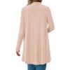 imageBTFBM Long Cardigans for Women Trendy Pockets Spring Clothes 2026 Casual Open Front Lightweight Shawl CardiganBeige