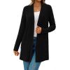 imageBTFBM Long Cardigans for Women Trendy Pockets Spring Clothes 2026 Casual Open Front Lightweight Shawl CardiganBlack