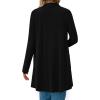 imageBTFBM Long Cardigans for Women Trendy Pockets Spring Clothes 2026 Casual Open Front Lightweight Shawl CardiganBlack