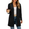 imageBTFBM Long Cardigans for Women Trendy Pockets Spring Clothes 2026 Casual Open Front Lightweight Shawl CardiganBlack