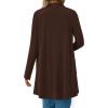 imageBTFBM Long Cardigans for Women Trendy Pockets Spring Clothes 2026 Casual Open Front Lightweight Shawl CardiganBrown