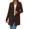 imageBTFBM Long Cardigans for Women Trendy Pockets Spring Clothes 2026 Casual Open Front Lightweight Shawl CardiganBrown