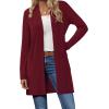 imageBTFBM Long Cardigans for Women Trendy Pockets Spring Clothes 2026 Casual Open Front Lightweight Shawl CardiganBurgundy