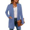 imageBTFBM Long Cardigans for Women Trendy Pockets Spring Clothes 2026 Casual Open Front Lightweight Shawl CardiganGrey Blue