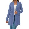 imageBTFBM Long Cardigans for Women Trendy Pockets Spring Clothes 2026 Casual Open Front Lightweight Shawl CardiganGrey Blue