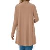 imageBTFBM Long Cardigans for Women Trendy Pockets Spring Clothes 2026 Casual Open Front Lightweight Shawl CardiganKhaki