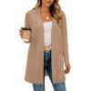 imageBTFBM Long Cardigans for Women Trendy Pockets Spring Clothes 2026 Casual Open Front Lightweight Shawl CardiganKhaki