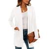 imageBTFBM Long Cardigans for Women Trendy Pockets Spring Clothes 2026 Casual Open Front Lightweight Shawl CardiganWhite