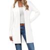 imageBTFBM Long Cardigans for Women Trendy Pockets Spring Clothes 2026 Casual Open Front Lightweight Shawl CardiganWhite