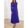 imageBTFBM Long Sleeve Dress for Women Spring Clothes 2026 Pockets Business Casual Pleated Fall Wedding Guest DressesRoyal Blue
