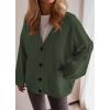 imageBTFBM Oversized Cardigan Sweaters for Women Trendy Fall Fashion 2025 Button Down Long Sleeve Chunky Knit CardigansArmy Green
