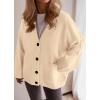imageBTFBM Oversized Cardigan Sweaters for Women Trendy Fall Fashion 2025 Button Down Long Sleeve Chunky Knit CardigansBeige