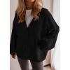 imageBTFBM Oversized Cardigan Sweaters for Women Trendy Fall Fashion 2025 Button Down Long Sleeve Chunky Knit CardigansBlack