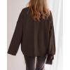 imageBTFBM Oversized Cardigan Sweaters for Women Trendy Fall Fashion 2025 Button Down Long Sleeve Chunky Knit CardigansBrown