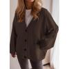 imageBTFBM Oversized Cardigan Sweaters for Women Trendy Fall Fashion 2025 Button Down Long Sleeve Chunky Knit CardigansBrown