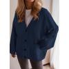 imageBTFBM Oversized Cardigan Sweaters for Women Trendy Fall Fashion 2025 Button Down Long Sleeve Chunky Knit CardigansNavy Blue