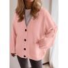 imageBTFBM Oversized Cardigan Sweaters for Women Trendy Fall Fashion 2025 Button Down Long Sleeve Chunky Knit CardigansPink