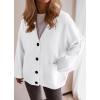 imageBTFBM Oversized Cardigan Sweaters for Women Trendy Fall Fashion 2025 Button Down Long Sleeve Chunky Knit CardigansWhite
