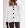 imageBTFBM Oversized Cardigan Sweaters for Women Trendy Fall Fashion 2025 Button Down Long Sleeve Chunky Knit CardigansWhite