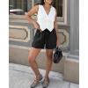 imageBTFBM Spring Shorts for Women 2026 Summer Casual Elastic Waist Drawstring Lightweight Beach Lounge Short Pants PocketsBlack