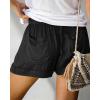imageBTFBM Spring Shorts for Women 2026 Summer Casual Elastic Waist Drawstring Lightweight Beach Lounge Short Pants PocketsBlack