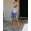 imageBTFBM Spring Shorts for Women 2026 Summer Casual Elastic Waist Drawstring Lightweight Beach Lounge Short Pants PocketsBlue