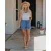 imageBTFBM Spring Shorts for Women 2026 Summer Casual Elastic Waist Drawstring Lightweight Beach Lounge Short Pants PocketsBlue