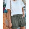 imageBTFBM Spring Shorts for Women 2026 Summer Casual Elastic Waist Drawstring Lightweight Beach Lounge Short Pants PocketsGreen