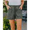 imageBTFBM Spring Shorts for Women 2026 Summer Casual Elastic Waist Drawstring Lightweight Beach Lounge Short Pants PocketsGreen