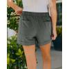 imageBTFBM Spring Shorts for Women 2026 Summer Casual Elastic Waist Drawstring Lightweight Beach Lounge Short Pants PocketsGreen