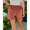 imageBTFBM Spring Shorts for Women 2026 Summer Casual Elastic Waist Drawstring Lightweight Beach Lounge Short Pants PocketsPink