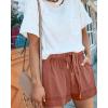 imageBTFBM Spring Shorts for Women 2026 Summer Casual Elastic Waist Drawstring Lightweight Beach Lounge Short Pants PocketsPink
