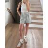 imageBTFBM Spring Shorts for Women 2026 Summer Casual Elastic Waist Drawstring Lightweight Beach Lounge Short Pants PocketsSolid Grey