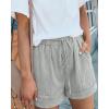 imageBTFBM Spring Shorts for Women 2026 Summer Casual Elastic Waist Drawstring Lightweight Beach Lounge Short Pants PocketsSolid Grey