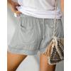 imageBTFBM Spring Shorts for Women 2026 Summer Casual Elastic Waist Drawstring Lightweight Beach Lounge Short Pants PocketsSolid Grey