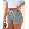 imageBTFBM Striped Boxer Shorts for Women 2026 Spring Summer Y2k Vacation Beach Bottoms Lounge Sleep Pajama PJ Pants ClothesBlack White