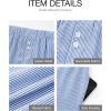 imageBTFBM Striped Boxer Shorts for Women 2026 Spring Summer Y2k Vacation Beach Bottoms Lounge Sleep Pajama PJ Pants ClothesBlue White