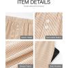 imageBTFBM Striped Boxer Shorts for Women 2026 Spring Summer Y2k Vacation Beach Bottoms Lounge Sleep Pajama PJ Pants ClothesKhaki White