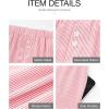 imageBTFBM Striped Boxer Shorts for Women 2026 Spring Summer Y2k Vacation Beach Bottoms Lounge Sleep Pajama PJ Pants ClothesPink White