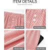 imageBTFBM Striped Boxer Shorts for Women 2026 Spring Summer Y2k Vacation Beach Bottoms Lounge Sleep Pajama PJ Pants ClothesRed White