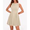 imageBTFBM Summer Dresses for Women 2026 Elegant Classy Formal A Line Sleeveless Party Cocktail Mini Dress Fashion ClothingBeige