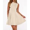 imageBTFBM Summer Dresses for Women 2026 Elegant Classy Formal A Line Sleeveless Party Cocktail Mini Dress Fashion ClothingBeige