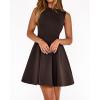 imageBTFBM Summer Dresses for Women 2026 Elegant Classy Formal A Line Sleeveless Party Cocktail Mini Dress Fashion ClothingBrown
