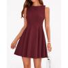 imageBTFBM Summer Dresses for Women 2026 Elegant Classy Formal A Line Sleeveless Party Cocktail Mini Dress Fashion ClothingBurgundy