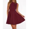 imageBTFBM Summer Dresses for Women 2026 Elegant Classy Formal A Line Sleeveless Party Cocktail Mini Dress Fashion ClothingBurgundy