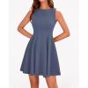imageBTFBM Summer Dresses for Women 2026 Elegant Classy Formal A Line Sleeveless Party Cocktail Mini Dress Fashion ClothingGrey Blue