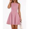 imageBTFBM Summer Dresses for Women 2026 Elegant Classy Formal A Line Sleeveless Party Cocktail Mini Dress Fashion ClothingPink