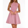 imageBTFBM Summer Dresses for Women 2026 Elegant Classy Formal A Line Sleeveless Party Cocktail Mini Dress Fashion ClothingPink